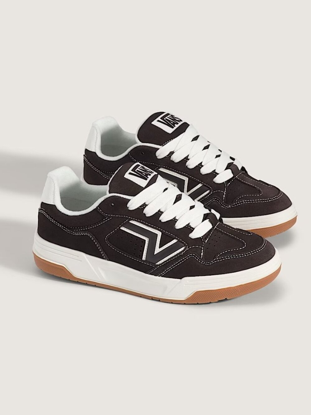 Vans Upland After Dark Brown Black Leather Skate Retro Chunky Y2K Shoes 8M 9.5W
